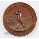 1905 Tooting Bec Golf Club Large Bronze Winners Monthly Medal - finely embossed with period