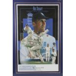 Alex Stewart OBE 1989-2003 Signed Display England's most capped cricketer signed in pencil, gilt