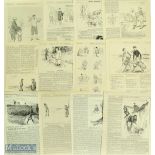 Various Golf related Punch Illustrations removed from various periodicals such as 1929 Summer