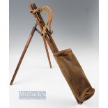 Pre-1900 'Osmonds Automaton Caddie' Golf Club Carrier appears in a wooden construction, with
