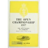 1957 British Open Golf Championship Programme The Old Course St Andrews, Monday 1st July to Friday