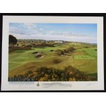 Padraig Harrington and Graeme Baxter Signed Golf Limited Edition Print features Carnoustie Golf