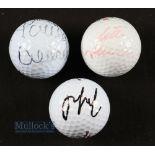 Collection of US Ladies Golf Champion signed golf balls - Lisa Neumann (1988), Paula Creamer (