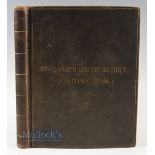1886 Royal Perth Golfing Society 'Visitors Book' - in the original leather and gilt boards