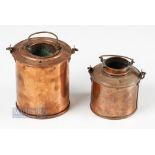 2x Golf Club Makers Copper Water Kettles - each with removable liner and each measure 5.75"h and 5"