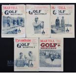 Collection of 1928 'Golf Monthly' magazines (5) - Vol. XIX March, April, May, June and July - covers