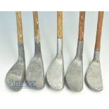 4x Mills Alloy putters features a Vee model, Braid Mills flat lie (x2), The M J W medium lie, and