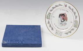 1973-1990 Sir Richard Hadlee Royal Grafton plate 86 test matches for New Zealand 27cm diameter