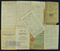 1904-1960 Cricket Scorecards / Programmes to include Sussex v Yorkshire August 1904 (damaged),
