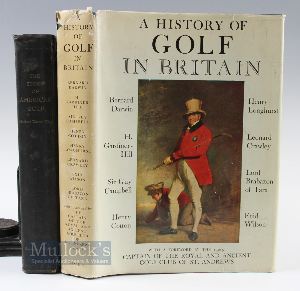 2x Interesting Classic 1940/50s books on Golf In Britain and America - Darwin, Bernard and