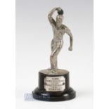 1936 Plated Table Tennis Figure Trophy, Dukeries table tennis league double championship 1936 R