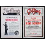 2x 1912 "Golfing" weekly magazines - Vol XXXIV No. 886 and 887 June 13th and 20th - featuring John