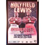 Boxing - 1999 Holyfield v Lewis Poster Undisputed Heavyweight Championship Live on Pay Per View