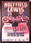 Boxing - 1999 Holyfield v Lewis Poster Undisputed Heavyweight Championship Live on Pay Per View