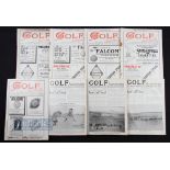 Collection of 1906 "Golf Illustrated" weekly magazines (8) 1x March, 3x June ex bound volume incl