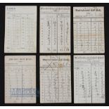 Collection of Early Kintyre/Machrihanish Golf Club score cards from the early 1890s (6) - to incl 1x