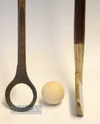 Interesting Early Golf Ball Pond retrieving iron and Sunday Golf Walking Stick (2) - circular