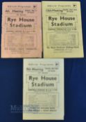 1948-1950 Rye House Speedway programmes May 9th Rye House V Great Yarmouth, September 25th Rye House