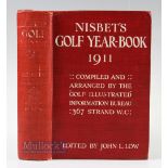 1911 Nisbet's Golf Yearbook with Joseph Murdoch Ex Libris stamp edited by John Low, 654pp, London: