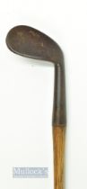 Late Track Iron c1890 - head measures 3" x 1.75" c/w 4.25" hosel and fitted with original period