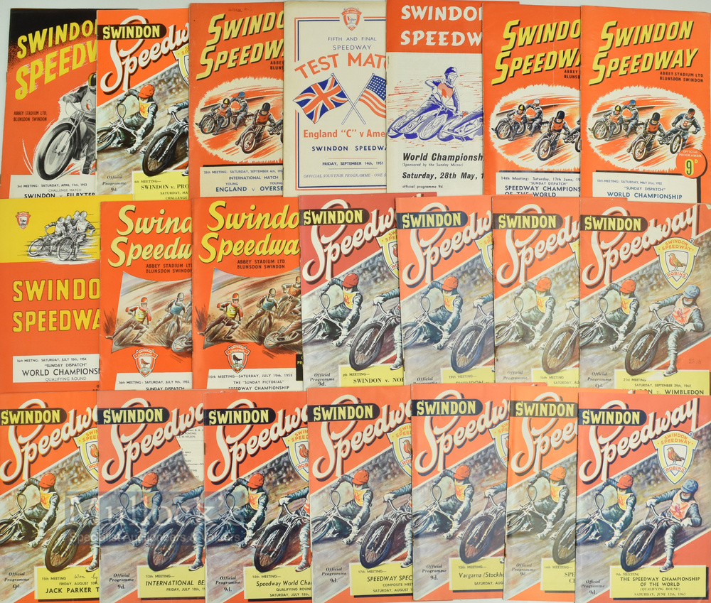 1951-1976 Swindon Speedway Programmes to include September 14th 1951 England C v America, - Image 2 of 2