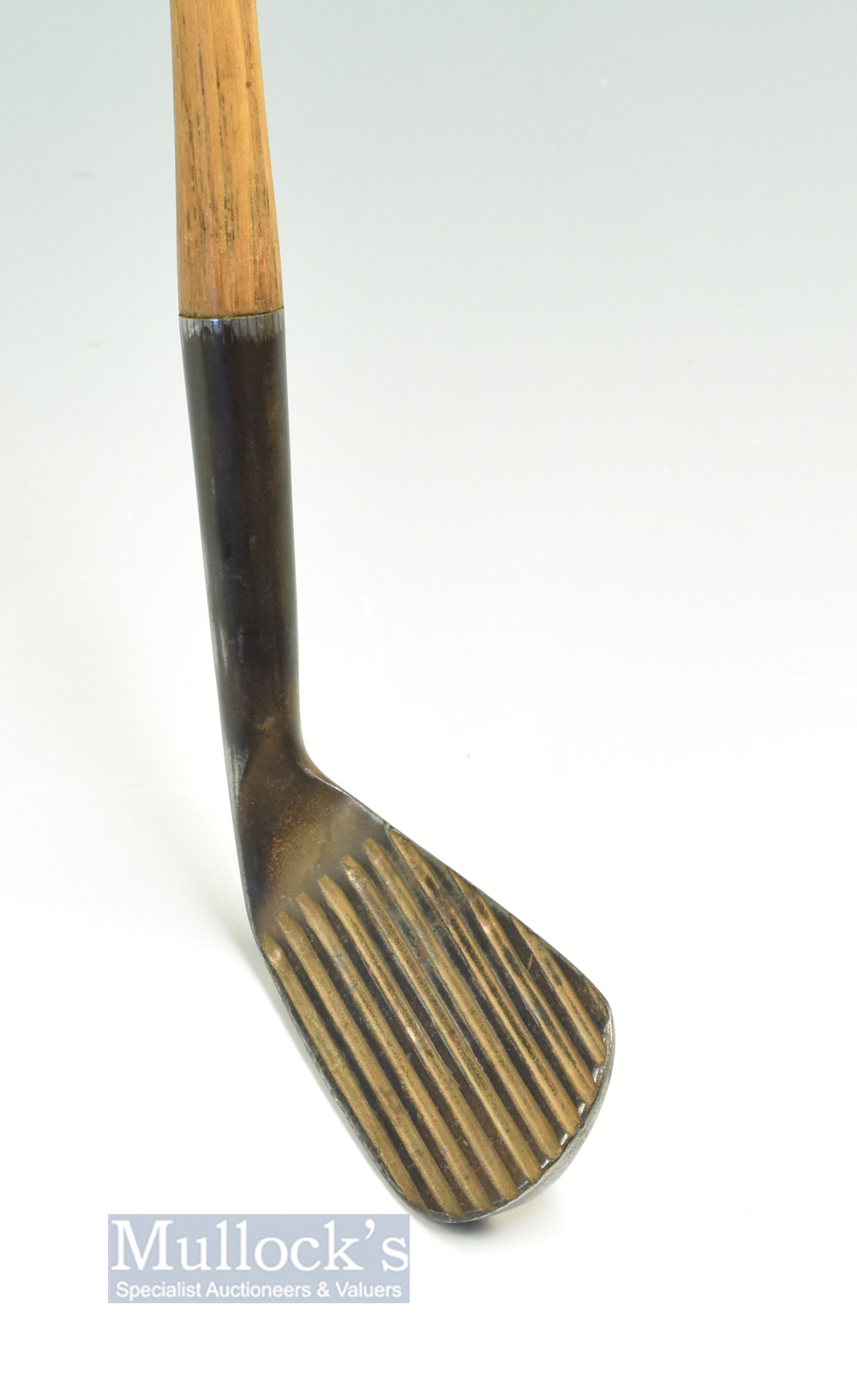 Hillerich & Bradsby Louisville K.Y "The Par-X-L" ribbed face back spin left hand mashie - stamped - Image 2 of 4