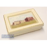 Bill Waugh Golf Royal English Porcelain Card Box with 'The Royal & Ancient Clubhouse St Andrews' and