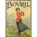 Bovril Lady Golfer Advertisement colour print - for Health Strength and Beauty Edwardian advert