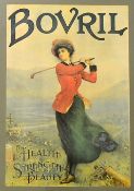 Bovril Lady Golfer Advertisement colour print - for Health Strength and Beauty Edwardian advert