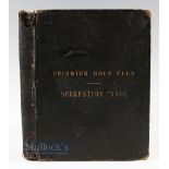 Rare 1894 Chiswick Golf Club - 'Suggestion Book' - in the original leather and gilt boards