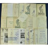 1946-1985 Scottish Cricket Union Programmes/ Team sheets and scorecards, International and County