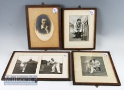 c1950s Bedser Cricket Signed Photographs (3) - one with Bedser bowling at Day 1 of England v