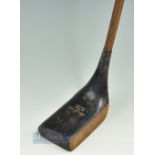 Original Jean Gassiat Grand Piano Wooden head putter - with full brass sole plate - stamped to the