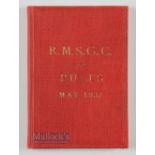 1937 Royal Mid Surrey Golf Club Rules Handbook - in the original red and gilt cloth boards - with