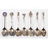 Collection of various Golf Club Competition engraved silver tea spoons from 1904 onwards (7)