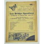 1938 Lea Bridge Speedway Programme August 1st 1938, Lea Bridge is a defunct speedway team, has