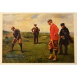 Charles Edmund Brock (1870-1938) after - titled "The Putt" c1894 mounted and ready for framing