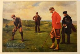 Charles Edmund Brock (1870-1938) after - titled "The Putt" c1894 mounted and ready for framing