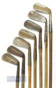 7x Patent Maxwell irons features mashie, 2x Star mark mashies, 6x flanged sole mashies, mostly