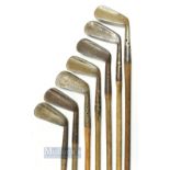 7x Patent Maxwell irons features mashie, 2x Star mark mashies, 6x flanged sole mashies, mostly