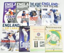 1938 -2016 International Cricket programmes to include 1938 Australia 19th visit to England, England
