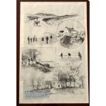 J Holland Tringham (1861-1908) after - Magazine illustrated montage titled The Rosapenna Golf