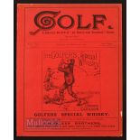 Rare 1890 'Golf - A Weekly Record of "Ye Royal and Ancient" Game Magazine No.6 Vol.1 - Friday 24th