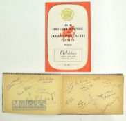 1958 July 22nd Cardiff Empire Games Athletics official programme and signed autograph book (50),