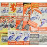 1951-1976 Swindon Speedway Programmes to include September 14th 1951 England C v America,