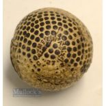 Scarce P McEwan 27½ bramble pattern guttie golf ball - some visible strike marks, retaining some