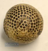 Scarce P McEwan 27½ bramble pattern guttie golf ball - some visible strike marks, retaining some