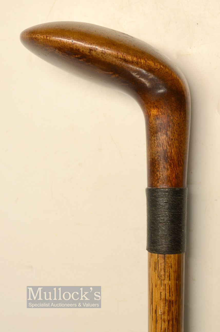Elegant Persimmon Head Style Sunday Golf Walking Stick - fitted with mallet head putter handle - Image 2 of 2
