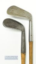 2x Interesting irons from different eras - unnamed smf rut niblick with a stunning full length
