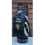 Tom Watson 'Adams Golf' Tour Trolley Golf Bag - full size black and silver tour bag with embroidered